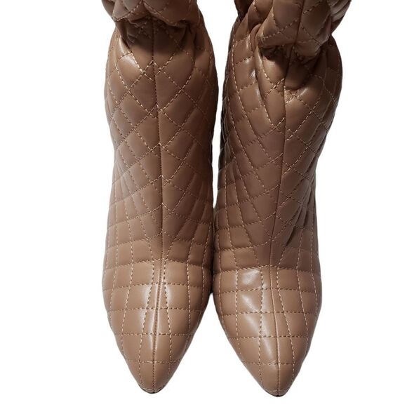 Anne Michelle Hibiscus-65 Camel Stiletto Boots Sz 7.5 NWOT - Picture 6 of 13